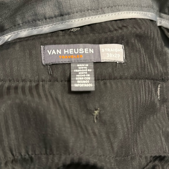 Van Heusen straight leg, gray traveler pants - Picture 4 of 5
